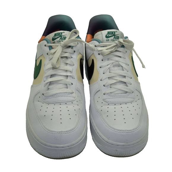 B5 Auth NIKE AIR FORCE 1 '07 LV8 EMB Wht/Malachite-Pearl Shoes DM0109-100 Size 9 - Picture 4 of 11